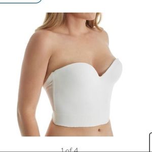 Invisible plunge strapless bra